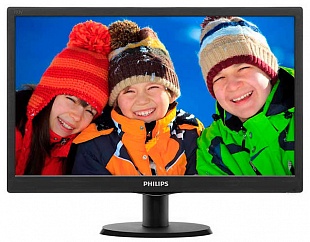 Монитор LCD PHILIPS 18.5" 193V5LSB2/10(62) Black TN (LED), 1366x768, 5ms, 250cd/m2, 1 000:1, (700:1), 90/65, D-Sub, VGA