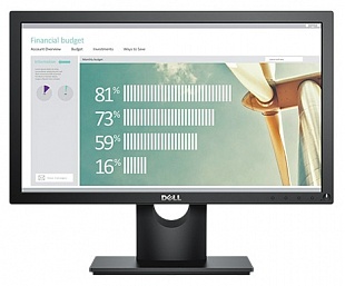 Монитор LCD Dell 18.5" E1916H(e) Black TN LED, 1366 x 768 WXGA, 5ms, 200 cd/m2, 600:1, VGA, DP 1.2 (916H-1972)